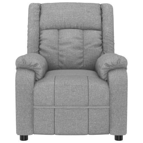 Изправящ масажен стол, светлосив, текстил