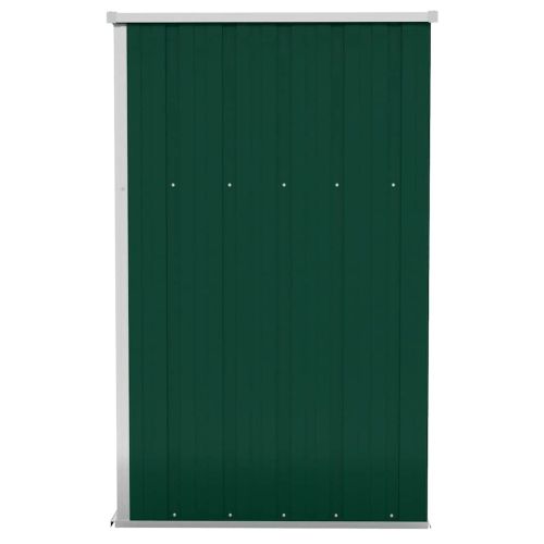 Градинска барака за стенен монтаж зелена 118x100x178 см стомана