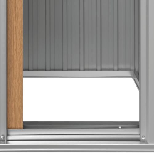 Градинска барака, кафява, 126x97,5x177 см, поцинкована стомана