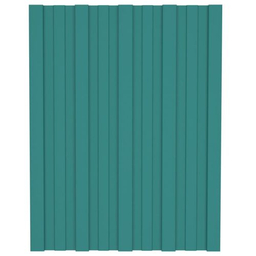 Покривни панели, 36 бр, поцинкована стомана, зелени, 60х45 см