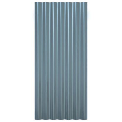 Покривни панели 36 бр поцинкована стомана сиви 80х36 см