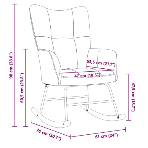 Люлеещ стол, светлозелен, кадифе