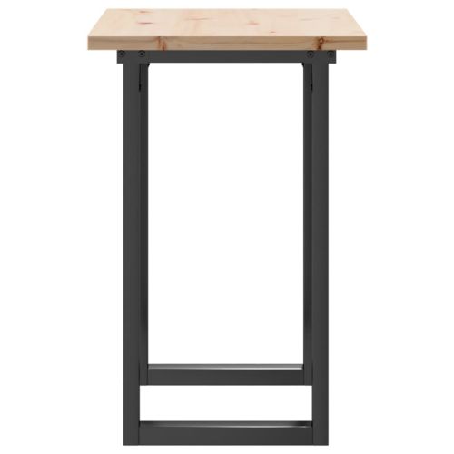 Трапезна маса О-образна рамка 80x50x75,5 см бор масив и стомана