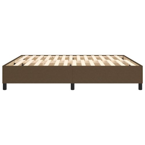 Рамка за легло с пружини, тъмнокафява, 180x200 см, плат