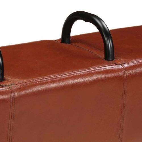 Пейка гимнастическа, кафява, 110 см, естествена кожа