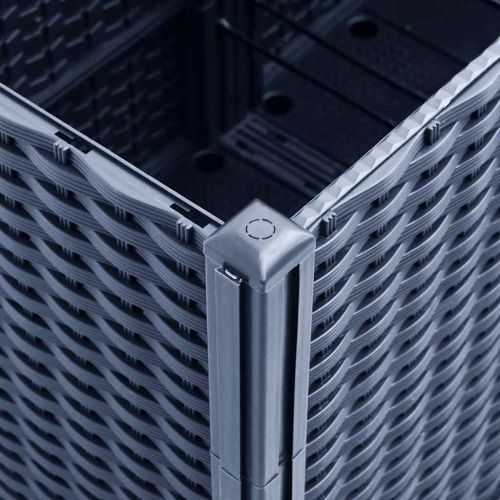 Градински сандък, синьо сив, 160x160x53 см, PP