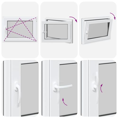 Прозорец за мазе "RISOR" 80x50 см Отварящо-отваряем DIN десен антрацит