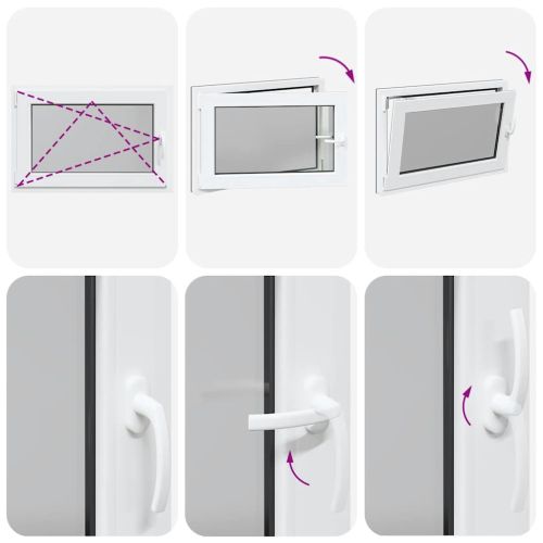 Прозорец за мазе "RISOR" 90x50 см Отварящо-отваряем DIN ляв антрацит