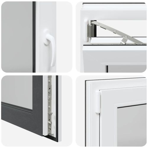 Прозорец за мазе "RISOR" 90x50 см Отварящо-отваряем DIN ляв антрацит