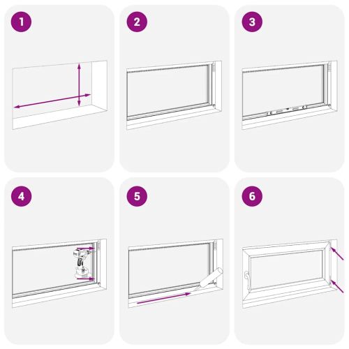 Прозорец за мазе "RISOR" 90x50 см Отварящо-отваряем DIN ляв антрацит