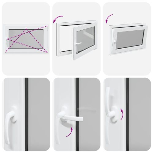 Прозорец за мазе "RISOR" 90x60 см Отварящо-отваряем DIN десен антрацит