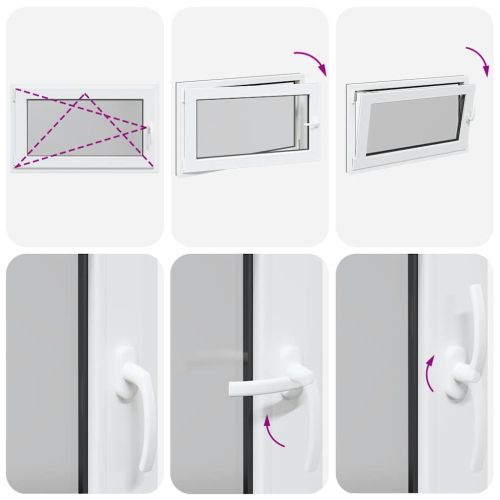 Прозорец за мазе "RISOR" 100x50 см Отварящо-отваряем DIN ляв антрацит