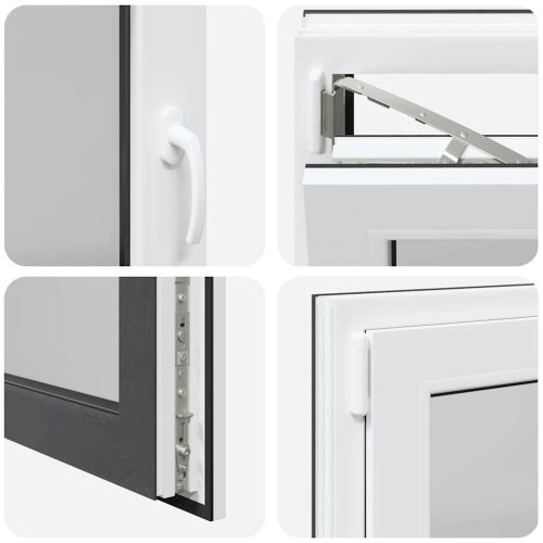 Прозорец за мазе "RISOR" 100x50 см Отварящо-отваряем DIN ляв антрацит