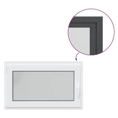 Прозорец за мазе "RISOR" 100x60 см Отварящо-отваряем DIN ляв антрацит