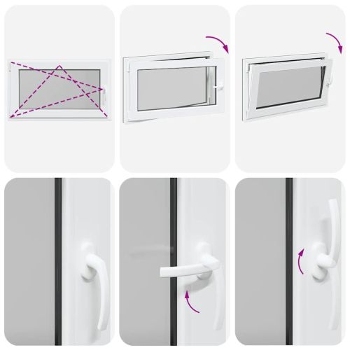 Прозорец за мазе "RISOR" 100x60 см Отварящо-отваряем DIN ляв антрацит