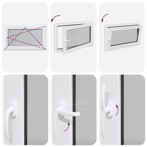 Прозорец за мазе "RISOR" 100x70 см Отварящо-отваряем DIN десен антрацит