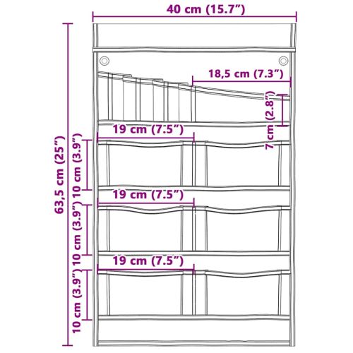 Чанта за съхранение Черен и син 63,5 x 40 см оксфорд