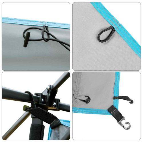 Окачен организатор за палатка Сив и син 320 х 182 см оксфорд