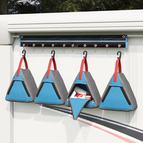 Чанта за съхранение 4 pcs Сив и син 24 x 16 x 24 см оксфорд