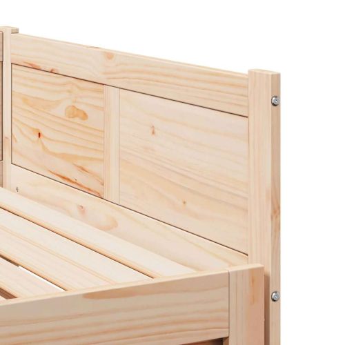 Легло с разтегателен механизъм за деня Кафяво Солиден бор