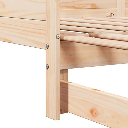 Легло с разтегателен механизъм за деня Кафяво Солиден бор