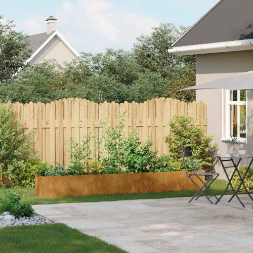 Кашпа, ръждива, 280x40x40 см, патинираща стомана