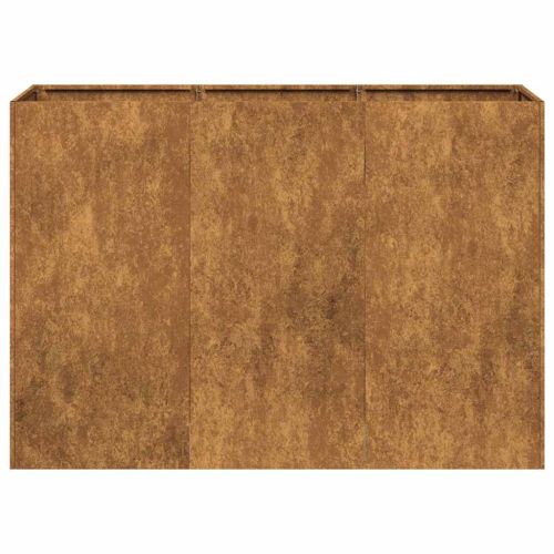 Кашпа, ръждива, 120x40x80 см, патинираща стомана