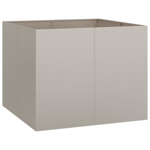 Кашпа, ръждива, 100x100x80 см, патинираща стомана