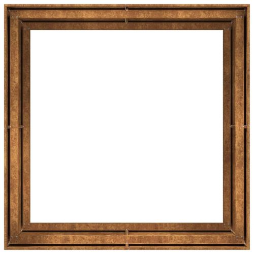 Кашпа, ръждива, 100x100x80 см, патинираща стомана