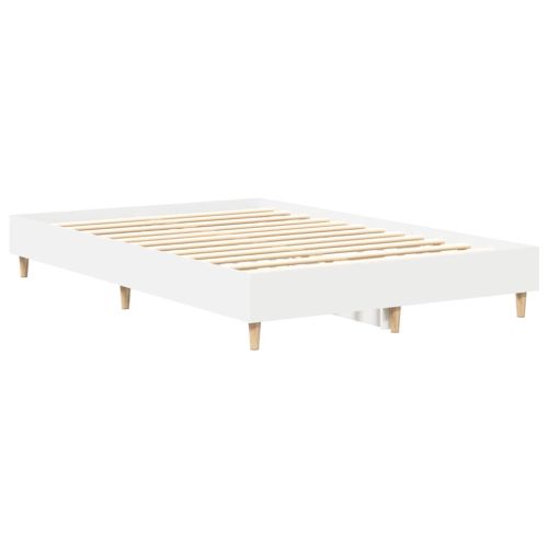 Рамка за легло без матрак, Бяла, 120x190 см, инженерно дърво