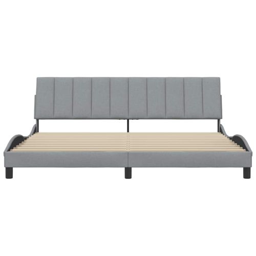 Рамка за легло без матрак Hanko, светлосива, 200x200 см, плат