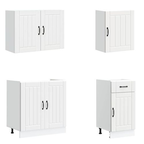 Комплект кухненски шкафове от 7 части Lucca, инженерно дърво