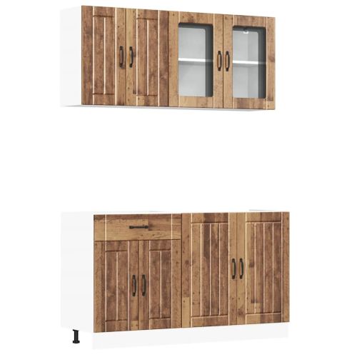 Комплект кухненски шкафове от 4 части Kalmar, инженерно дърво