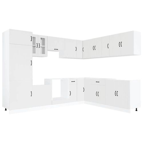 Комплект кухненски шкафове от 14 части Lucca, инженерно дърво