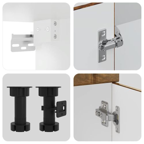 Комплект кухненски шкафове от 14 части Lucca, инженерно дърво