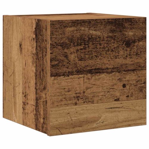 Комплект ТВ шкафове за стенен монтаж 7 части, инженерно дърво