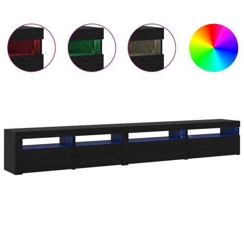 Комплект ТВ шкаф 3 pcs Черния дъб 270 x 35 x 40 см