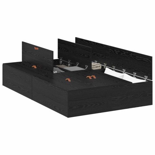 Легло с място за съхранение Черния дъб 120 x 200 cm