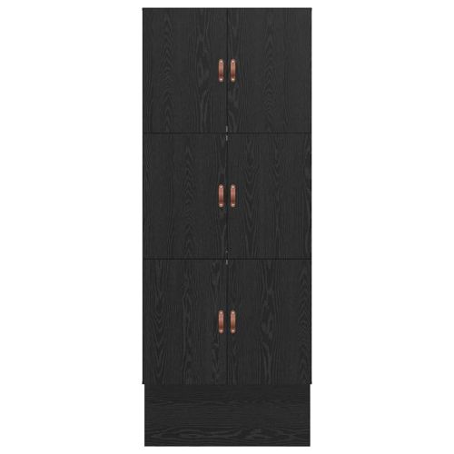 Легло с място за съхранение Черния дъб 80 cm Инженерно дърво