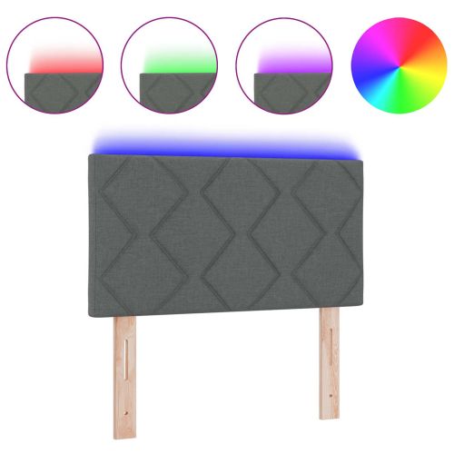 Облегалка за глава С LED лентисти светлини Сив 80 cm текстил