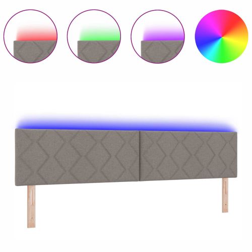 Облегалка за глава С LED лентисти светлини Таупе 200 cm текстил