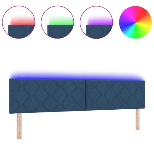 Облегалка за глава С LED лентисти светлини Синьо 200 cm текстил