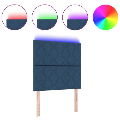 Облегалка за глава С LED лентисти светлини Синьо 100 cm текстил