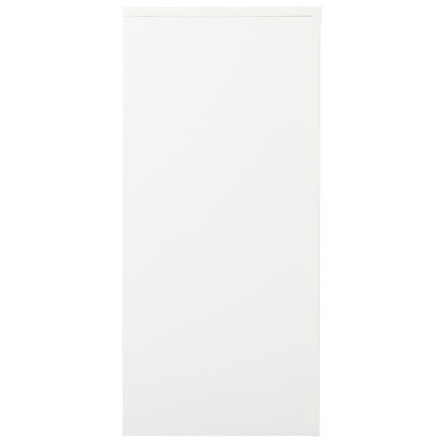 Шкаф с плъзгаща врата, бял, 90x40x90 см, стомана