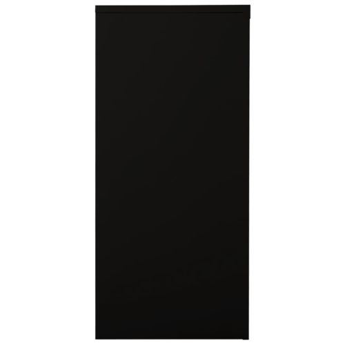 Шкаф с плъзгаща врата, черен, 90x40x90 см, стомана