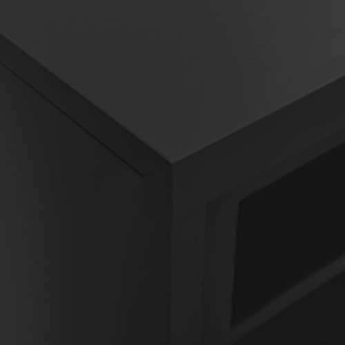 Шкаф с плъзгаща врата, антрацит, 90x40x90 см, стомана