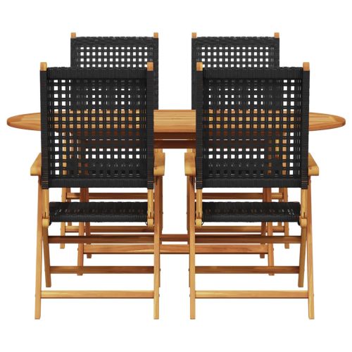 Комплект за хранене в градината 5 pcs Черно