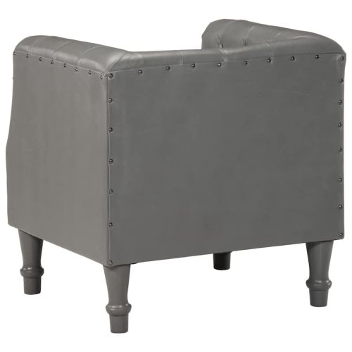 Фотьойл, сив, естествена кожа