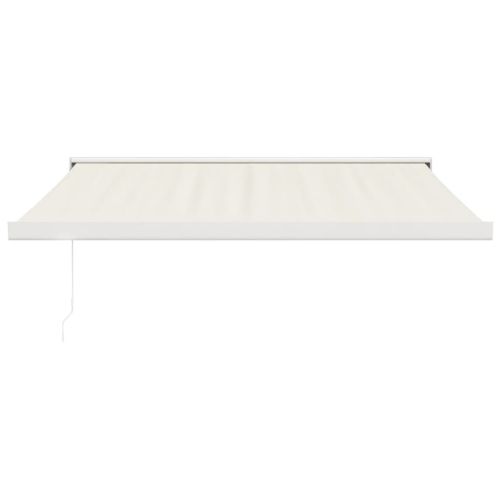 Прибираща се тента кремава 3,5x2,5 м плат и алуминий