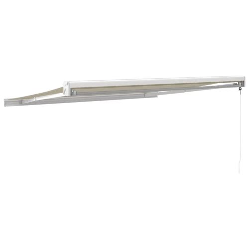 Прибираща се тента кремава 3,5x2,5 м плат и алуминий